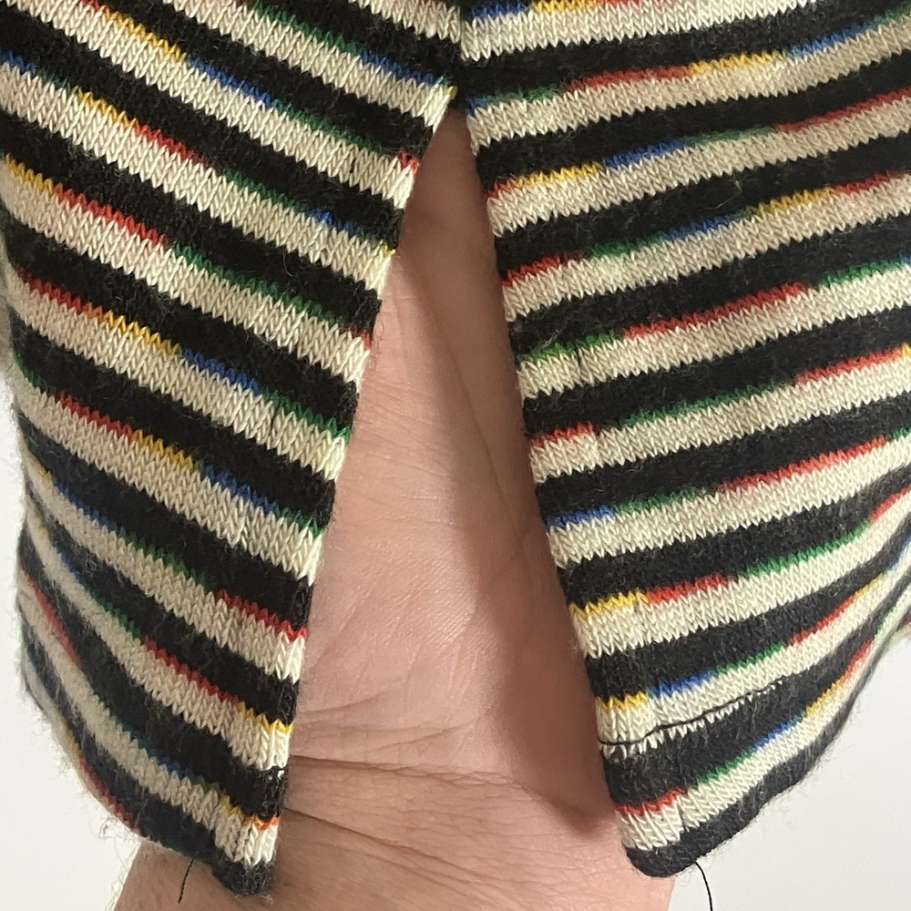 Ali Miles Sweater Womens Large Multicolor Lagenlook Artsy Colorful Pocket Cowl L - Picture 13 of 16